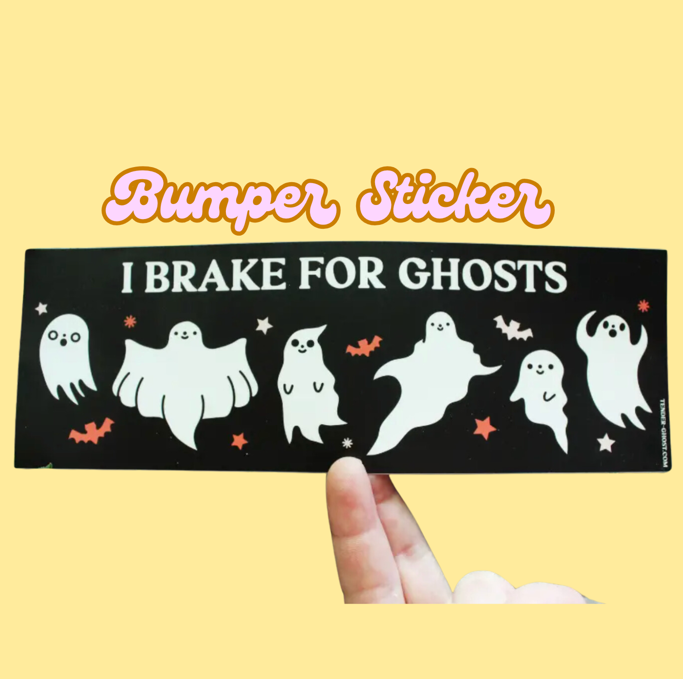 I Brake For Ghosts Bumper Sticker