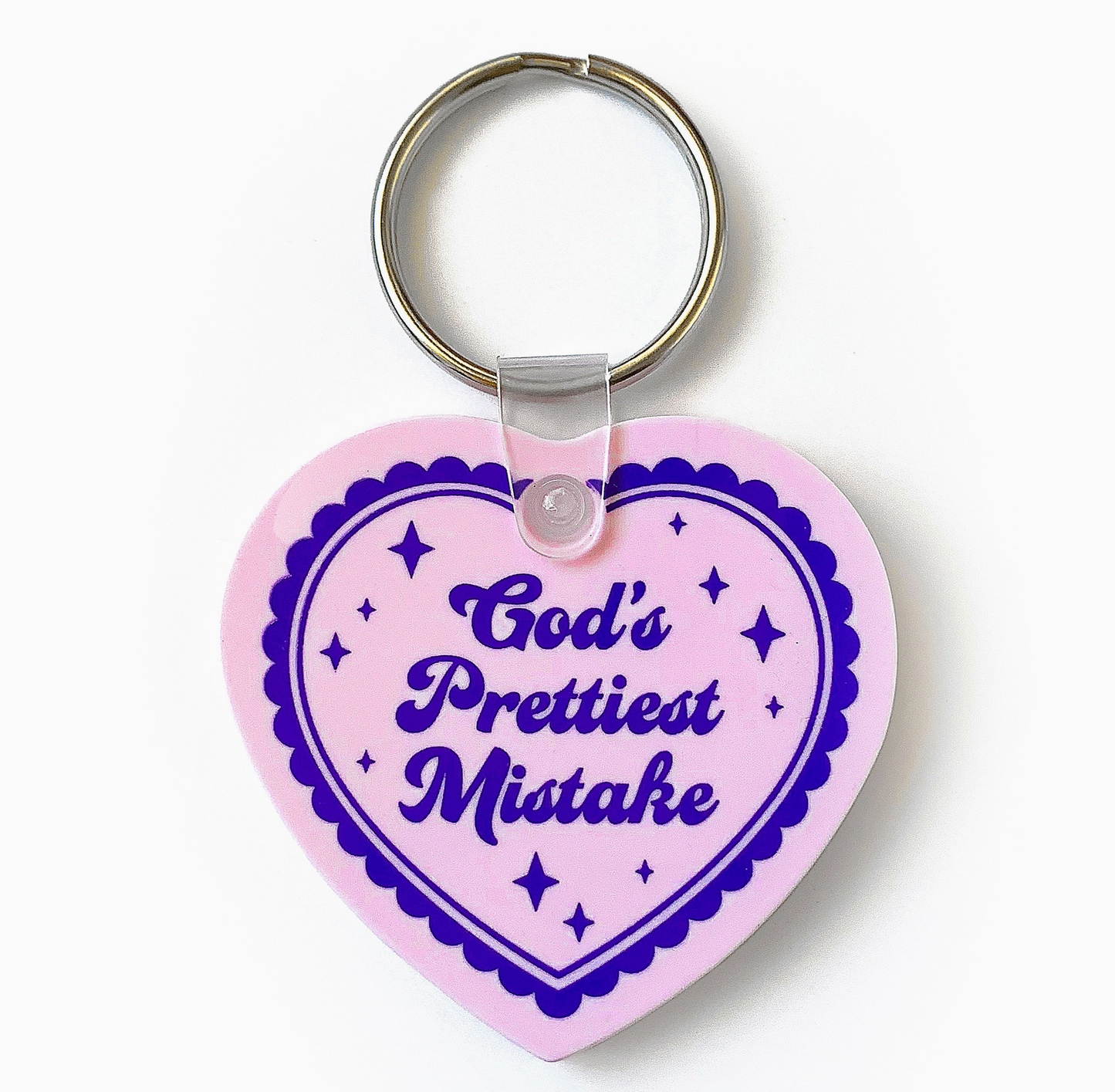 God's Prettiest Mistake Vinyl Keychain