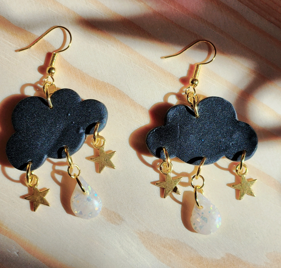 Dark Cloud Clay Earrings