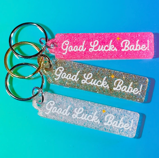 Good Luck, Babe Glitter Acrylic Keychain (2 colors available)