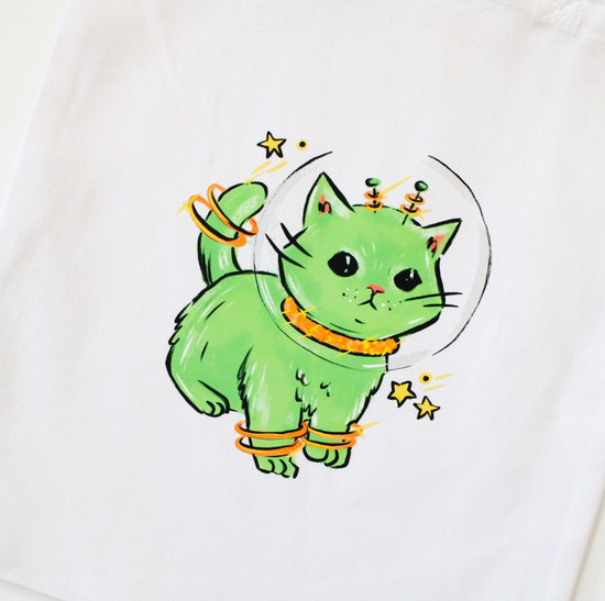 Space Kitty Tote Bag