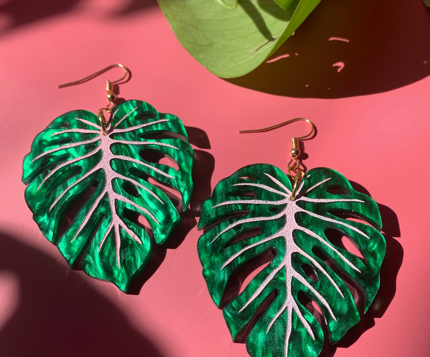 Monstera Leaf Earrings (Large)