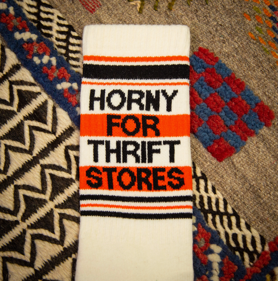 Horny For Thrift Stores Socks