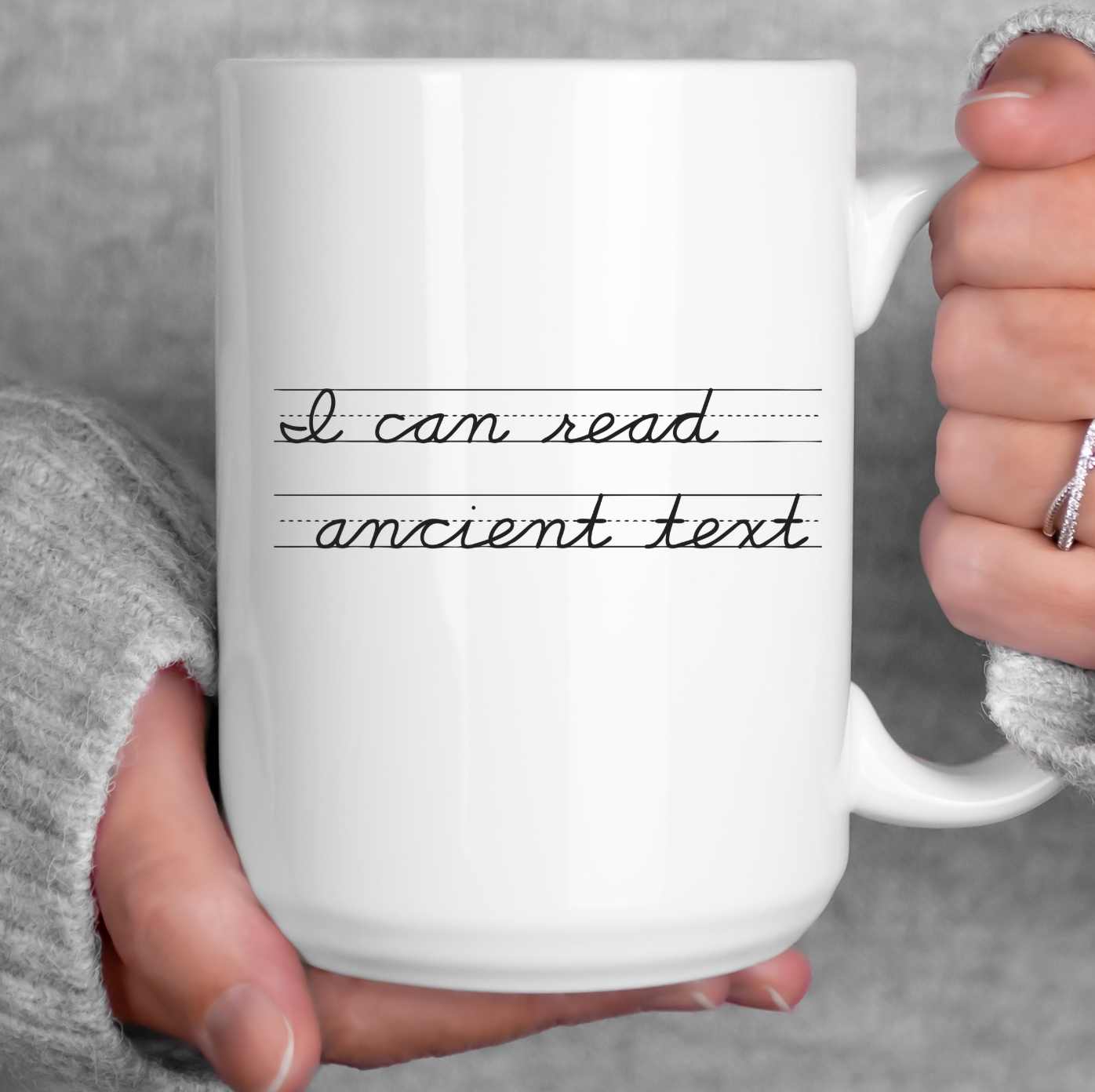 I Can Read Ancient Text 15 oz Mug