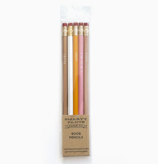 Boob Pencil Set - 5 pack