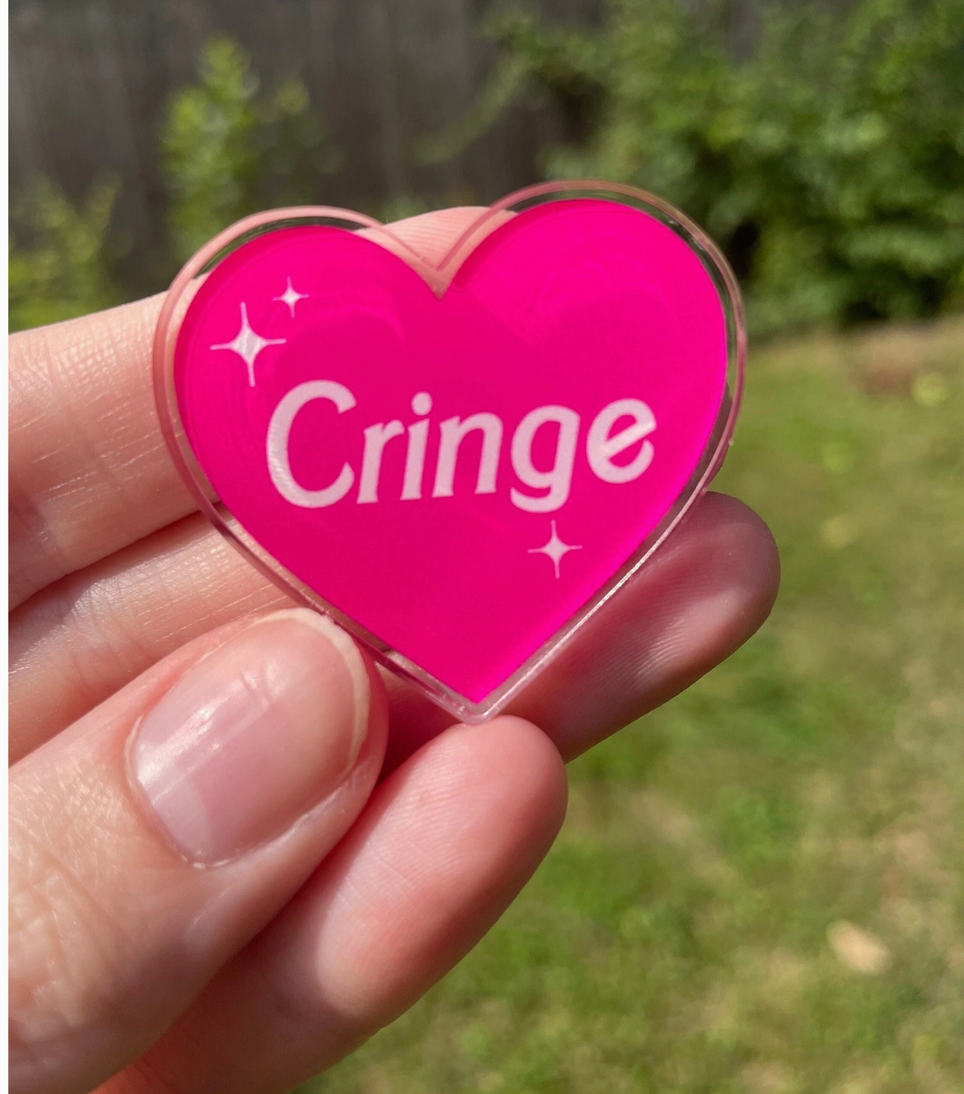 Cringe Acrylic Pin