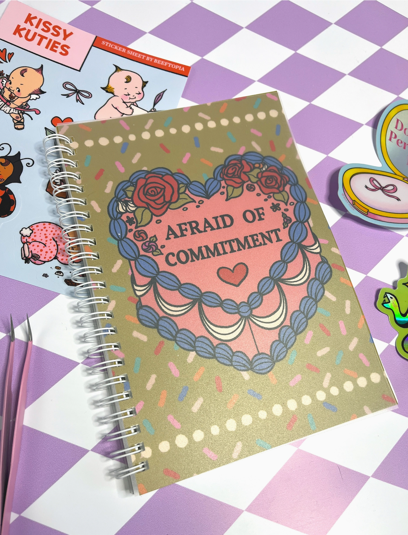 Afraid of Commitment Reusable Sticker Book