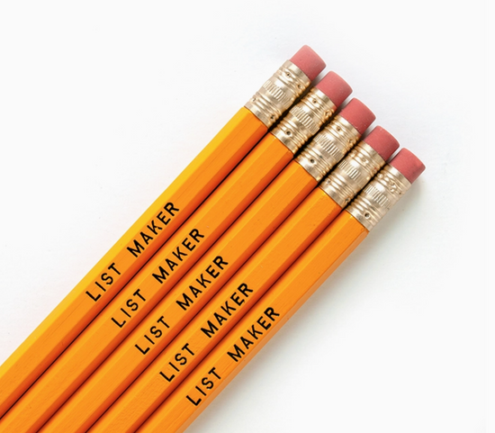 List Maker Pencil Set - 5 pack