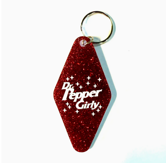 Dr. Pepper Girly Motel Style Keychain