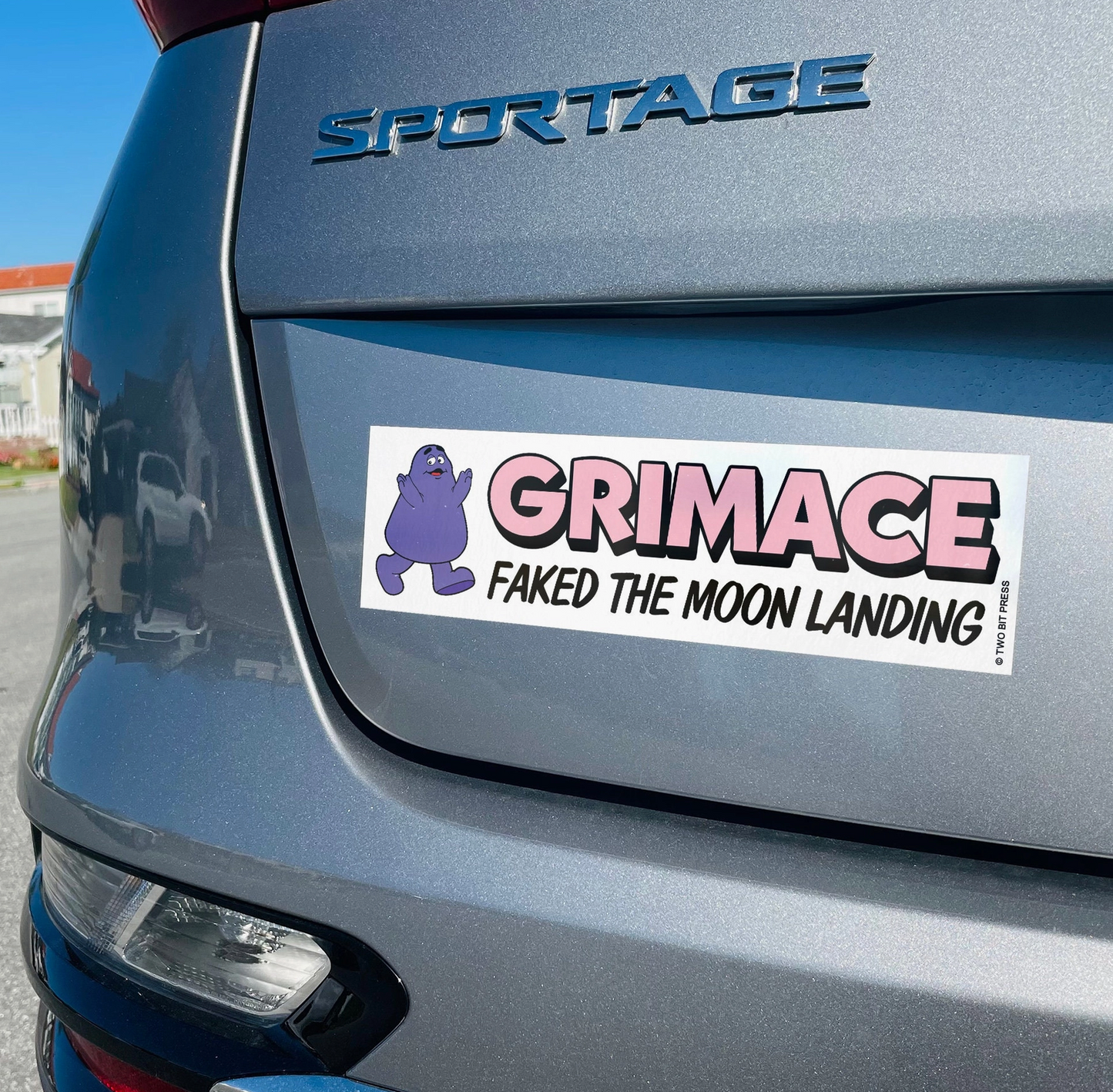 Grimace Faked The Moon Landing Bumper Sticker