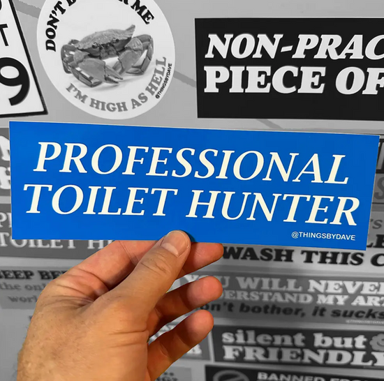 Professional Toilet Hunter Bumper Sticker