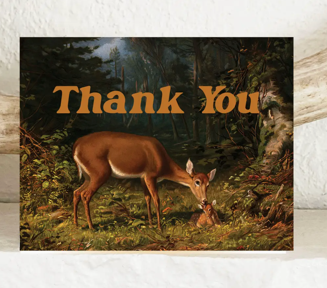 Thank You Sweet Doe & Fawn Card