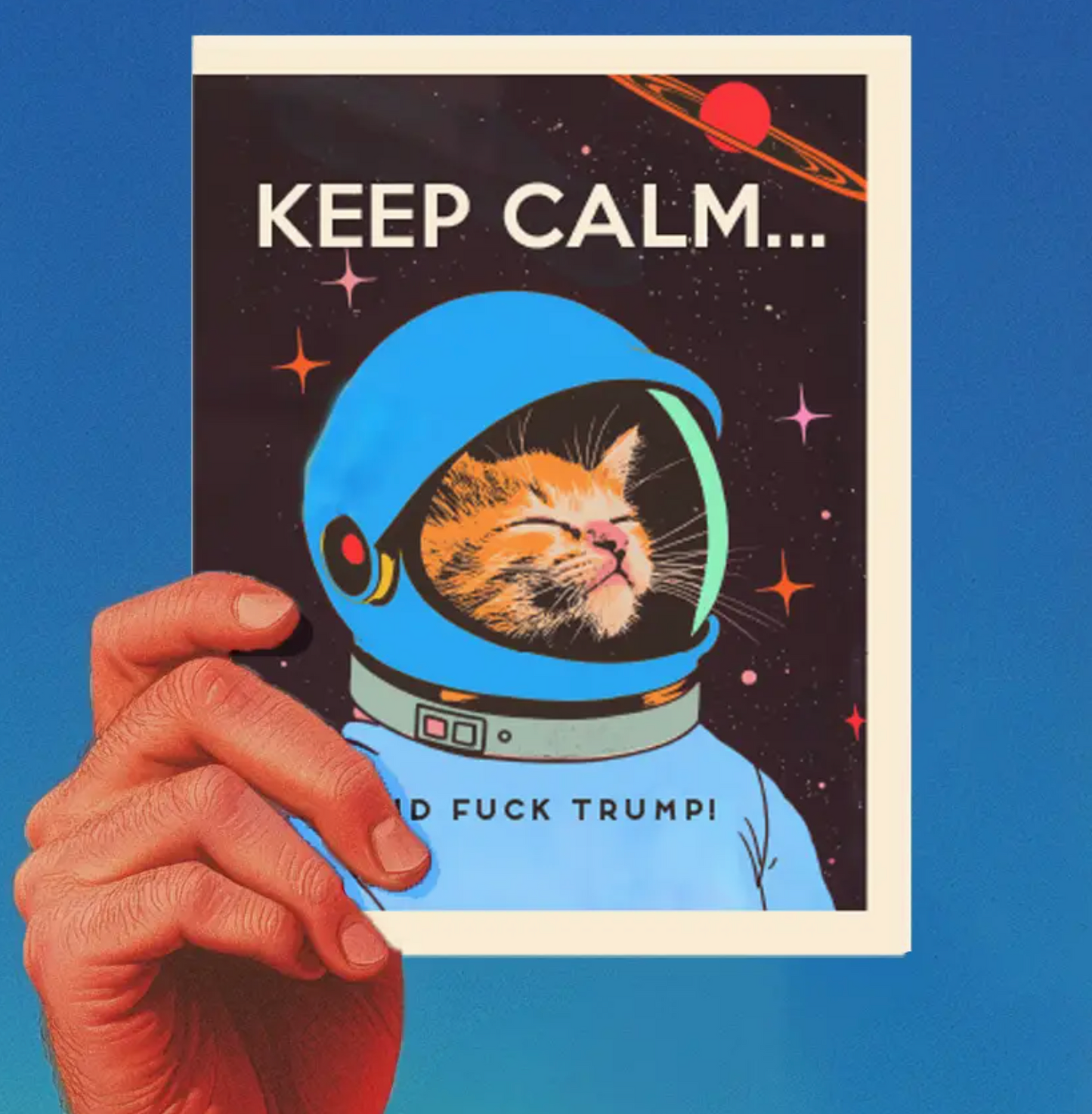 Keep Calm And Fuck Trump Card