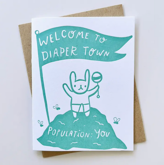 Welcome To Diaper Town Population: You Card