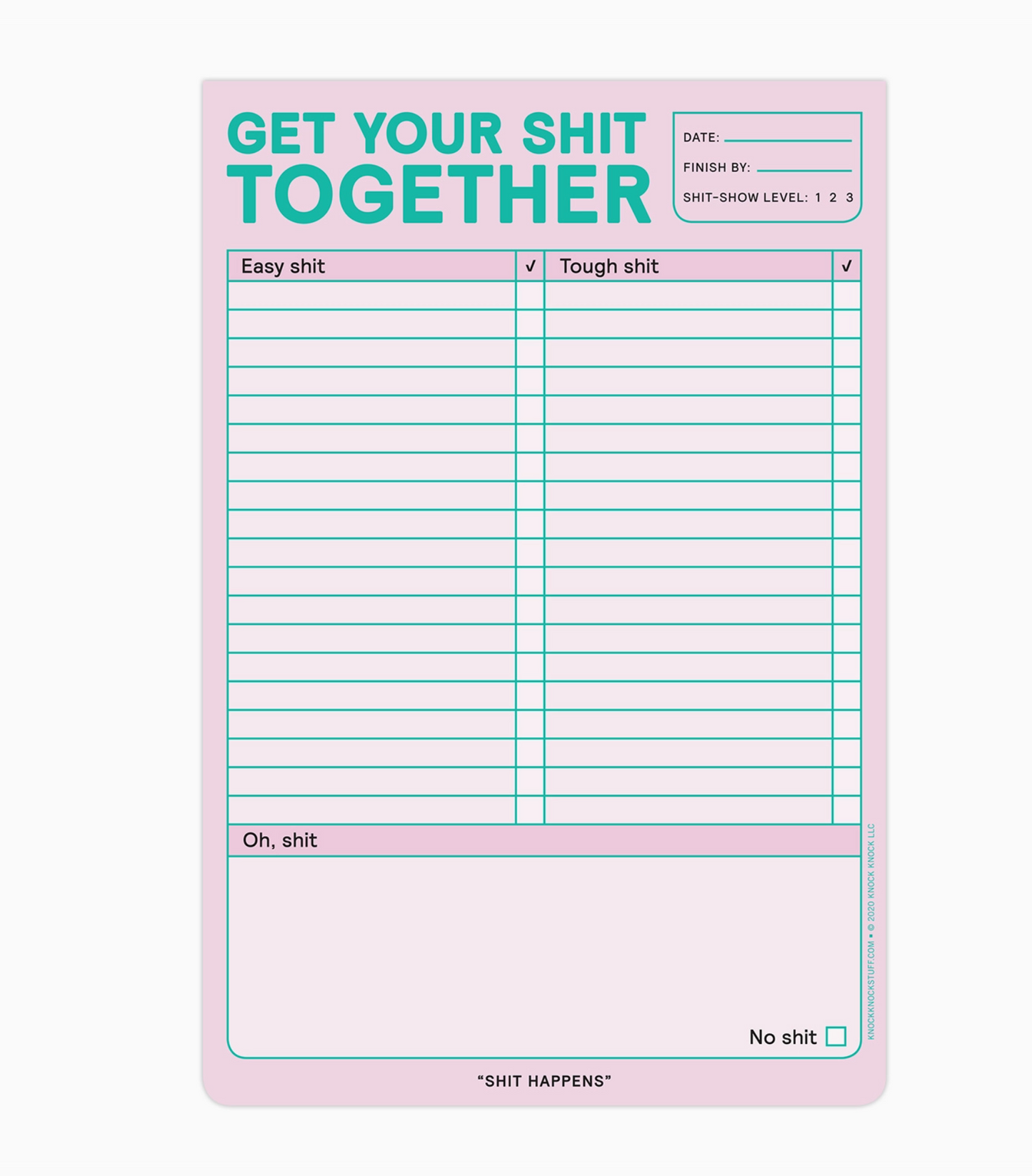 Get Your Shit Together Notepad - 60 sheets