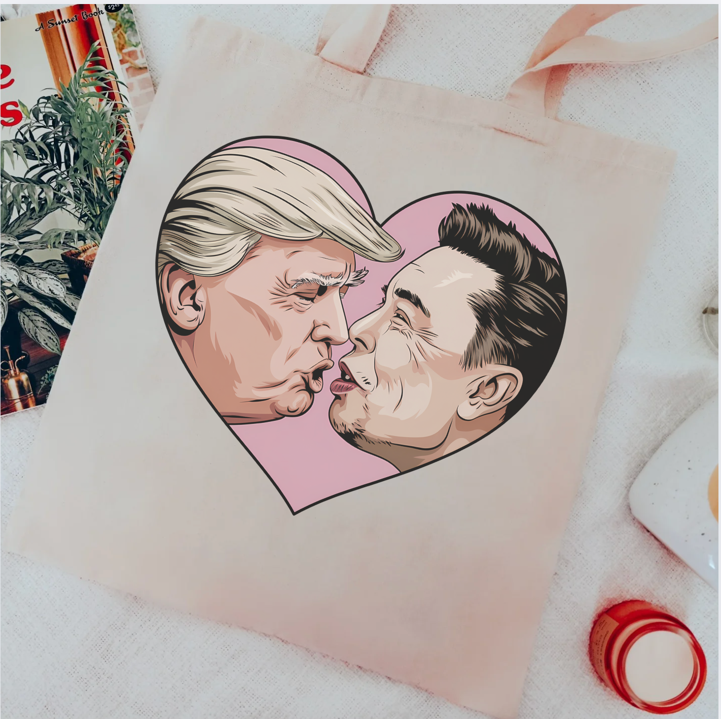 Trump & His First Lady Love Tote Bag