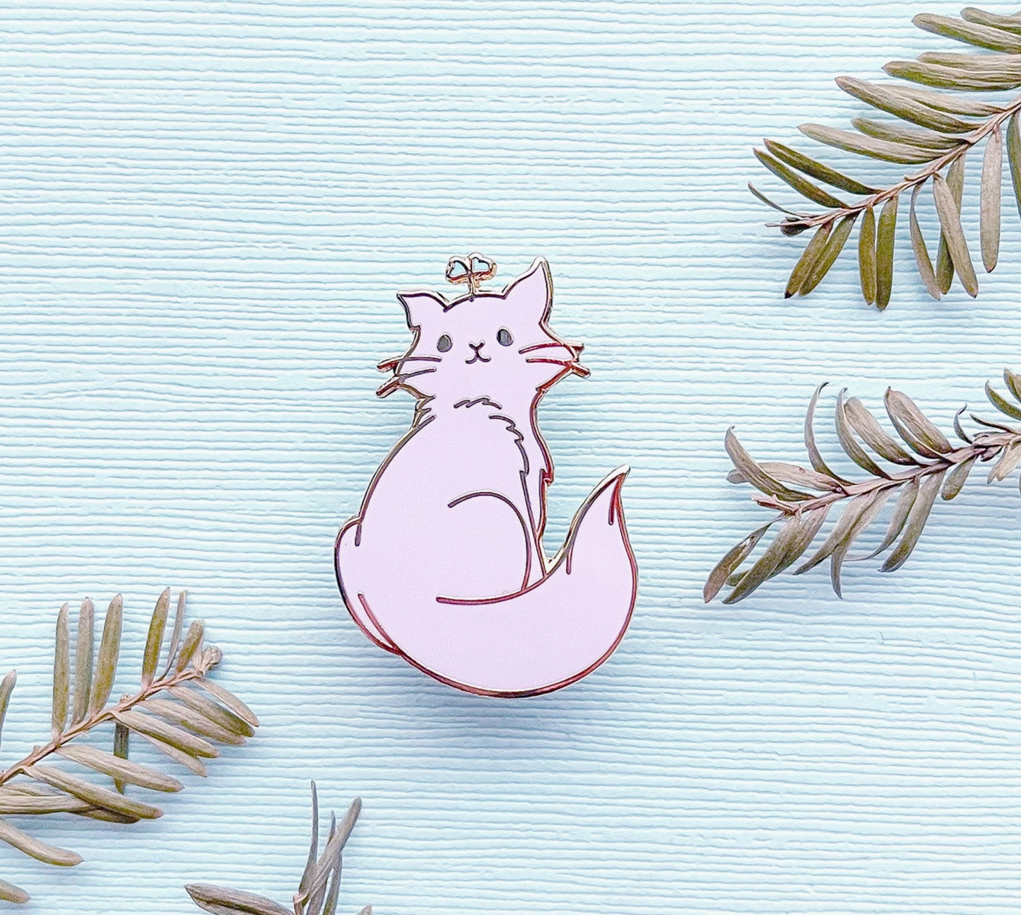 Broccoli Sprout Cat Pin