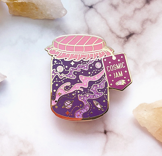 Cosmic Jam Glitter Pin