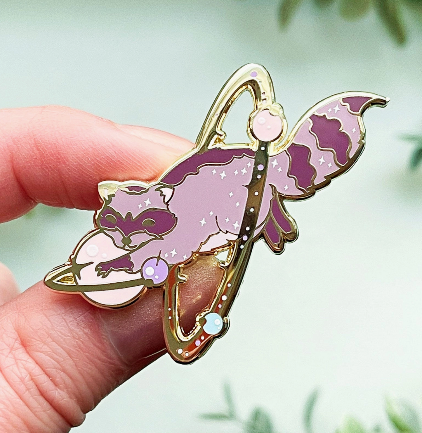 Cosmic Raccoon Pin