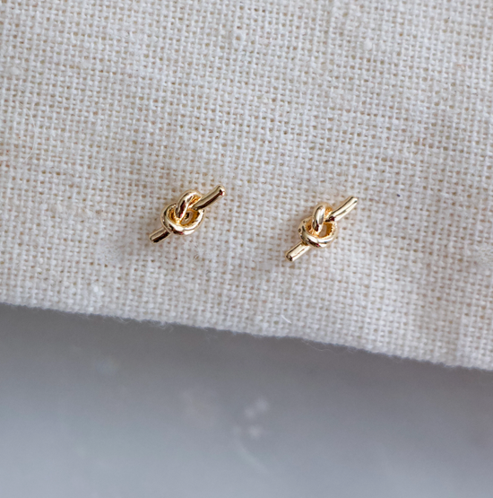 Ultra Mini Love Knot Stud Earrings