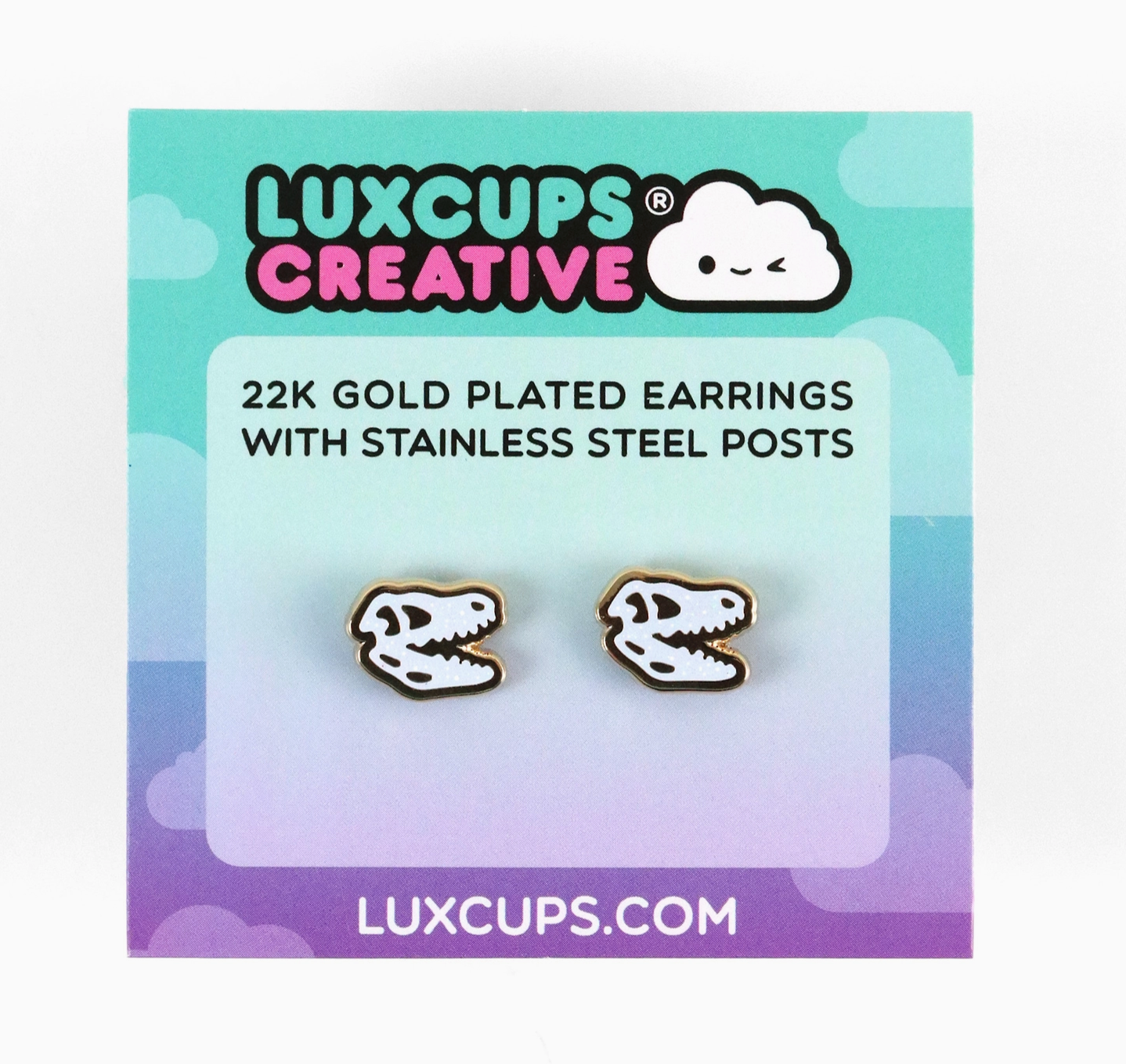 Trex Skull Earrings