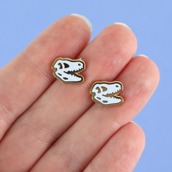 Trex Skull Earrings