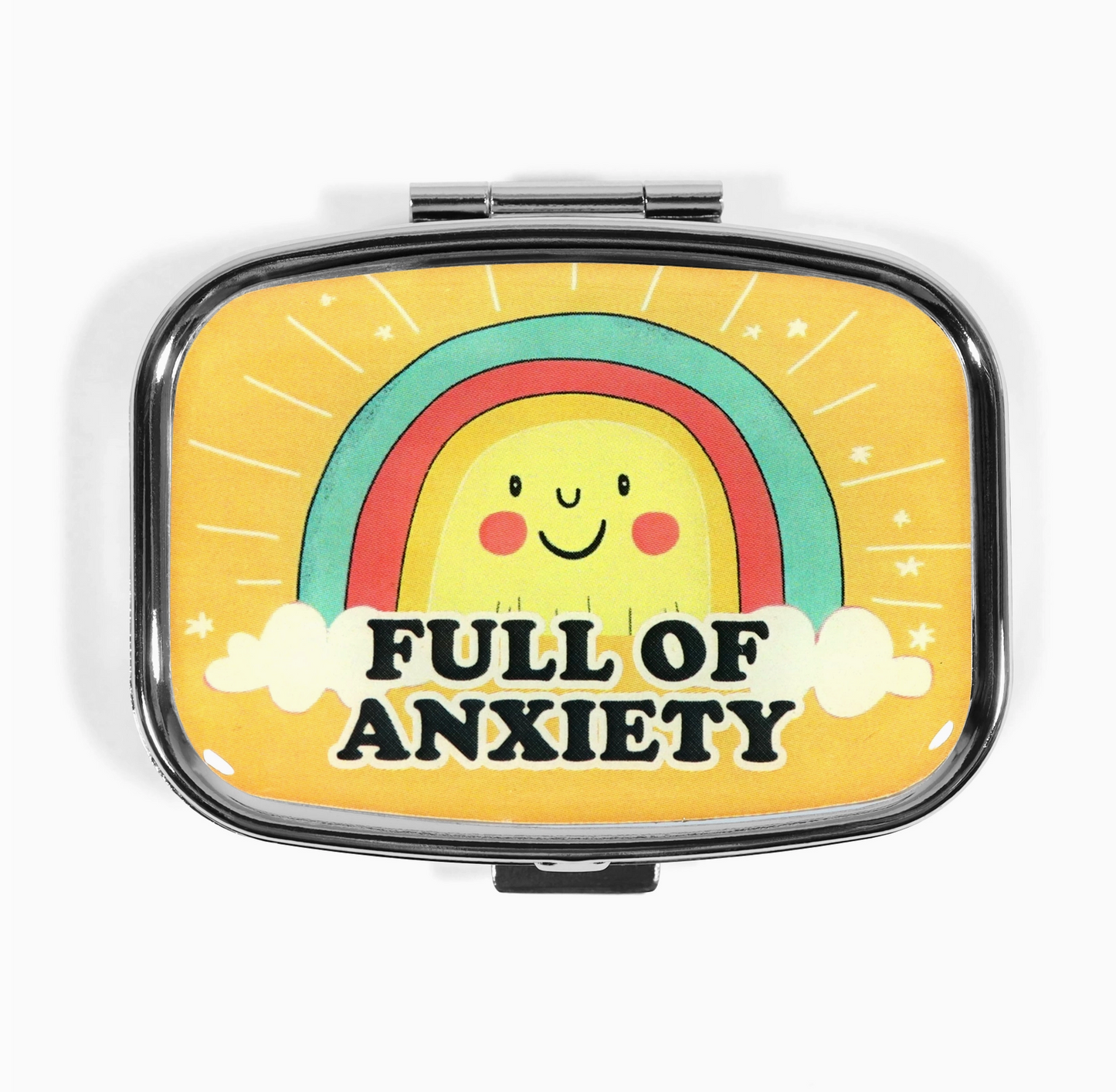 Full of Anxiety Metal Pill Box