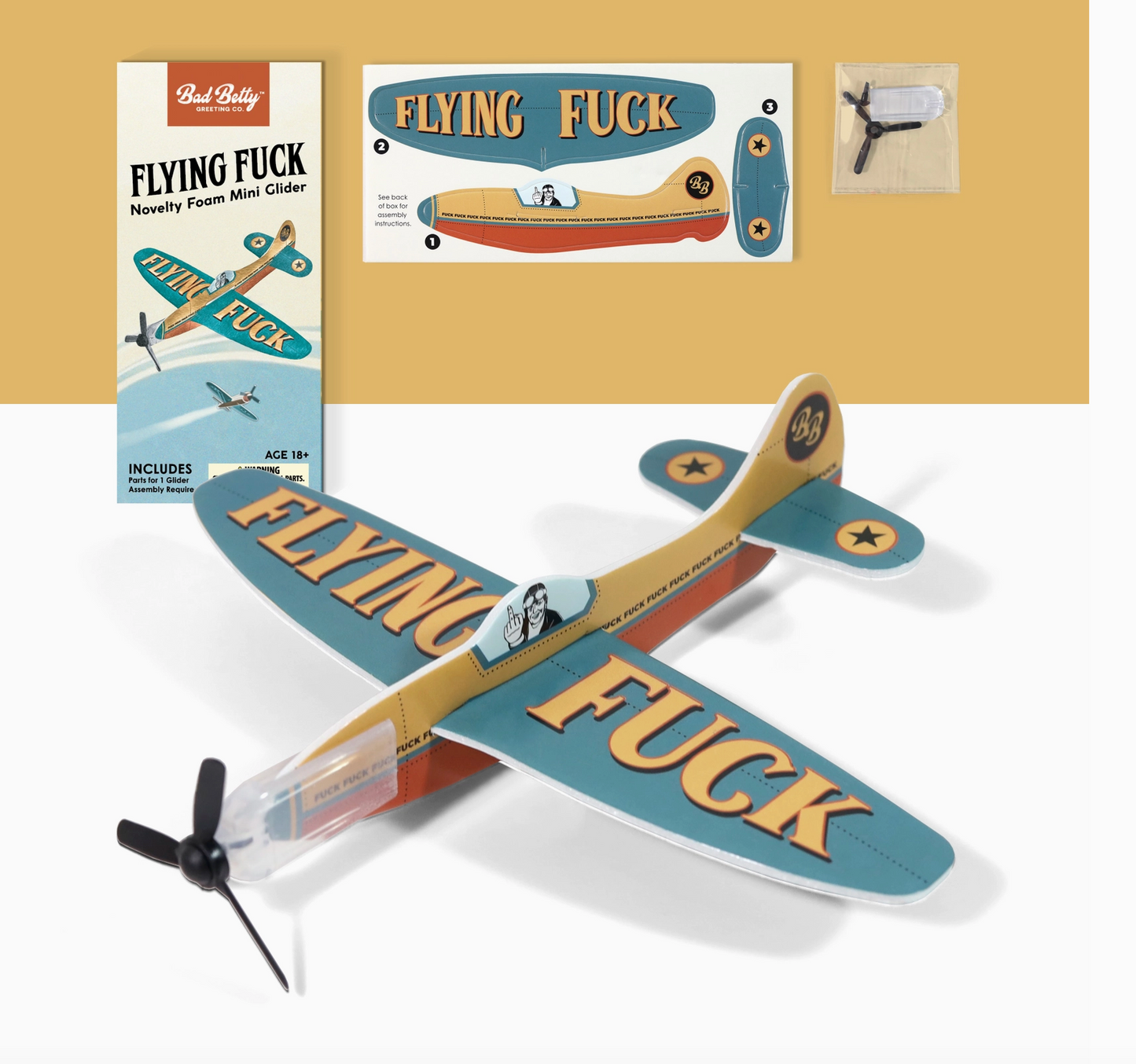 Flying Fuck Toy Foam Glider Toy Plane