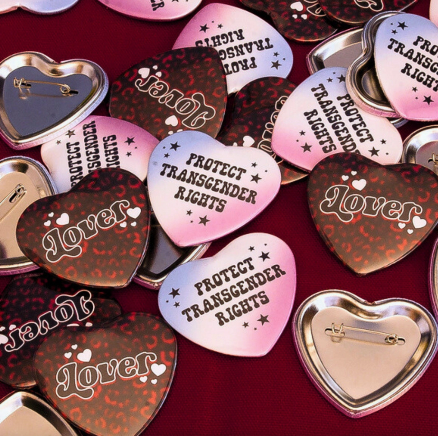 Protect Transgender Rights Heart Button