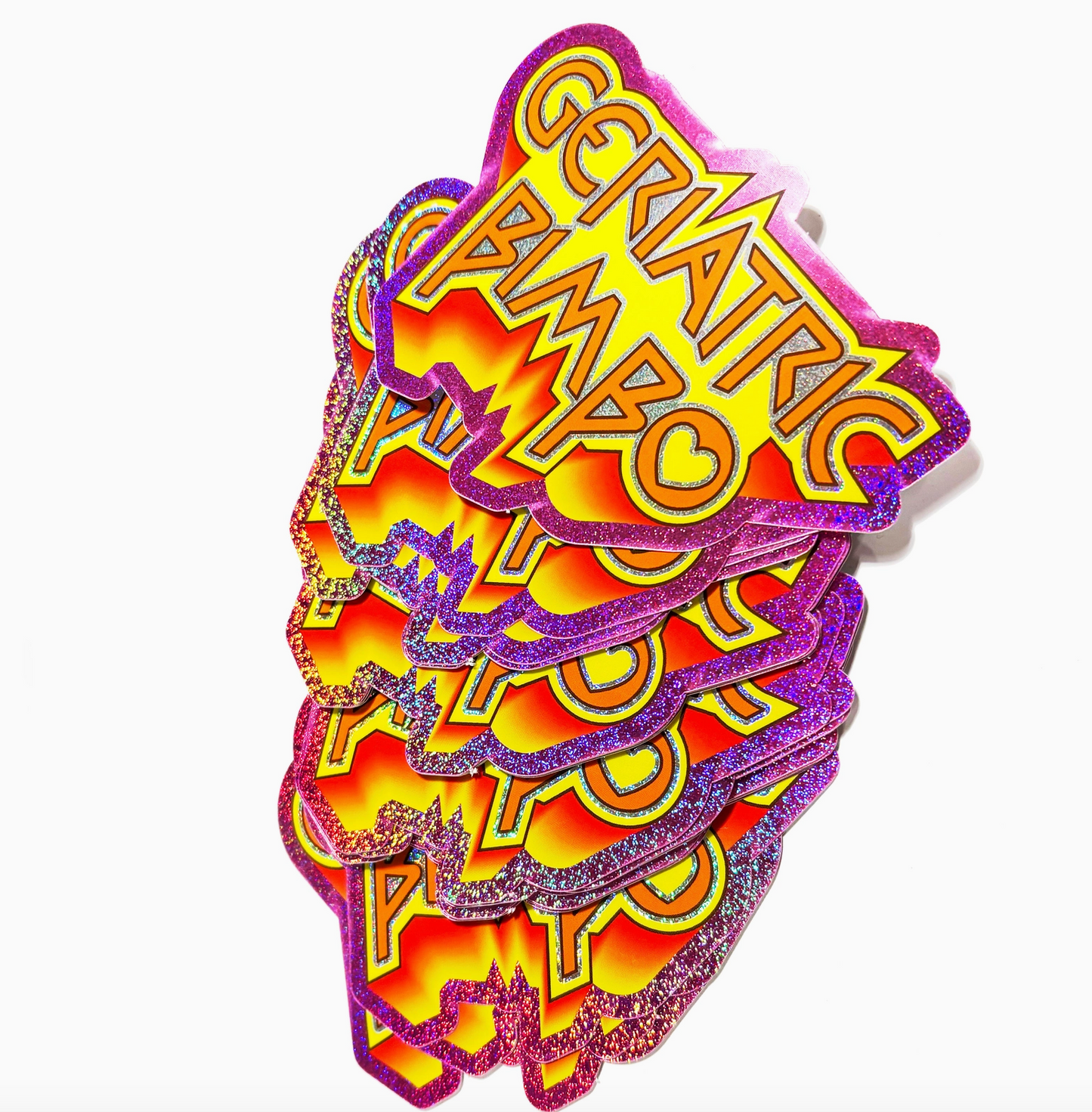 Geriatric Bimbo Glitter Sticker