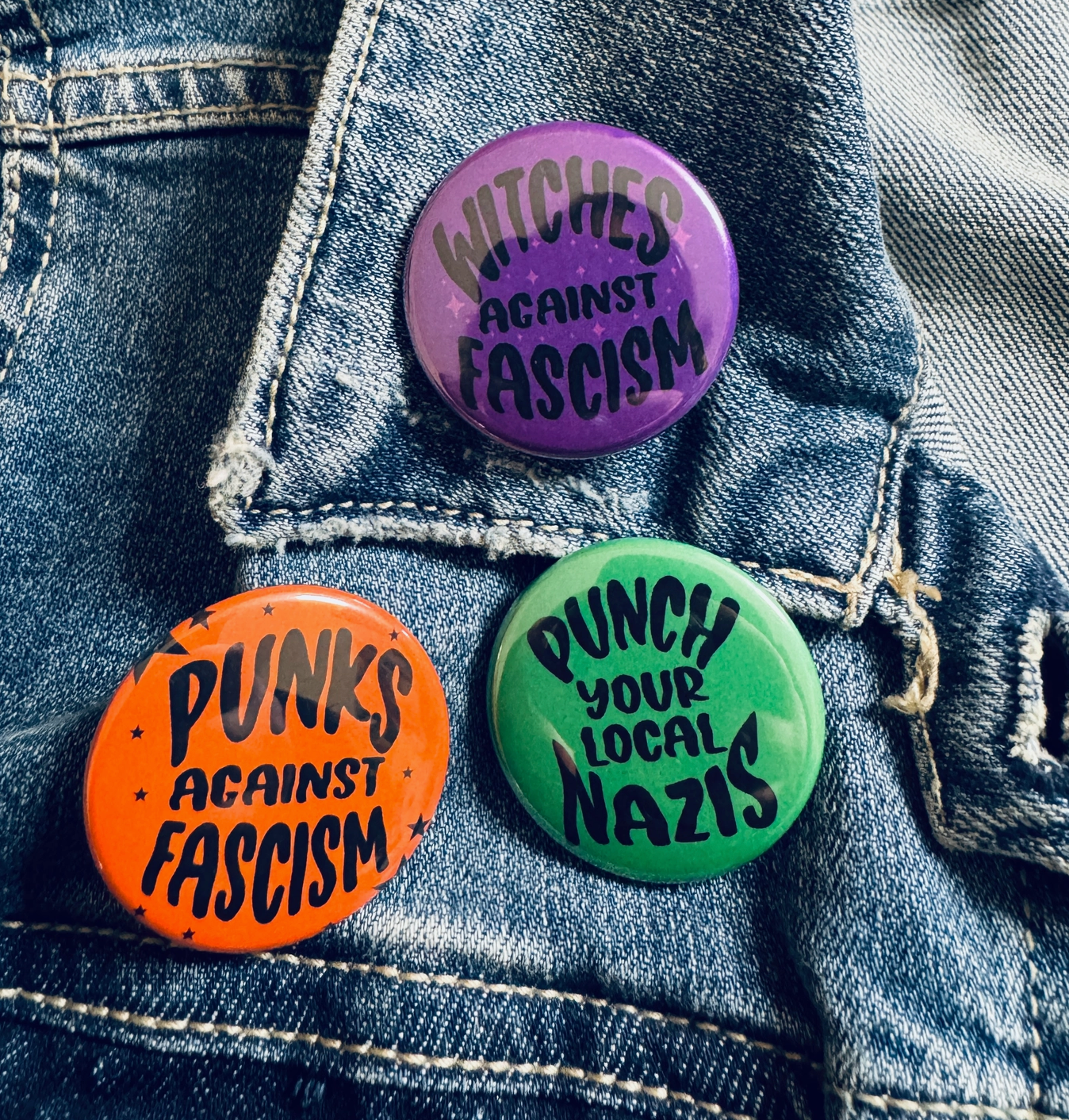 Witches Against Fascism Button