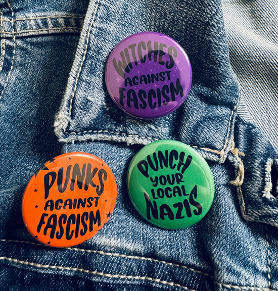 Witches Against Fascism Button