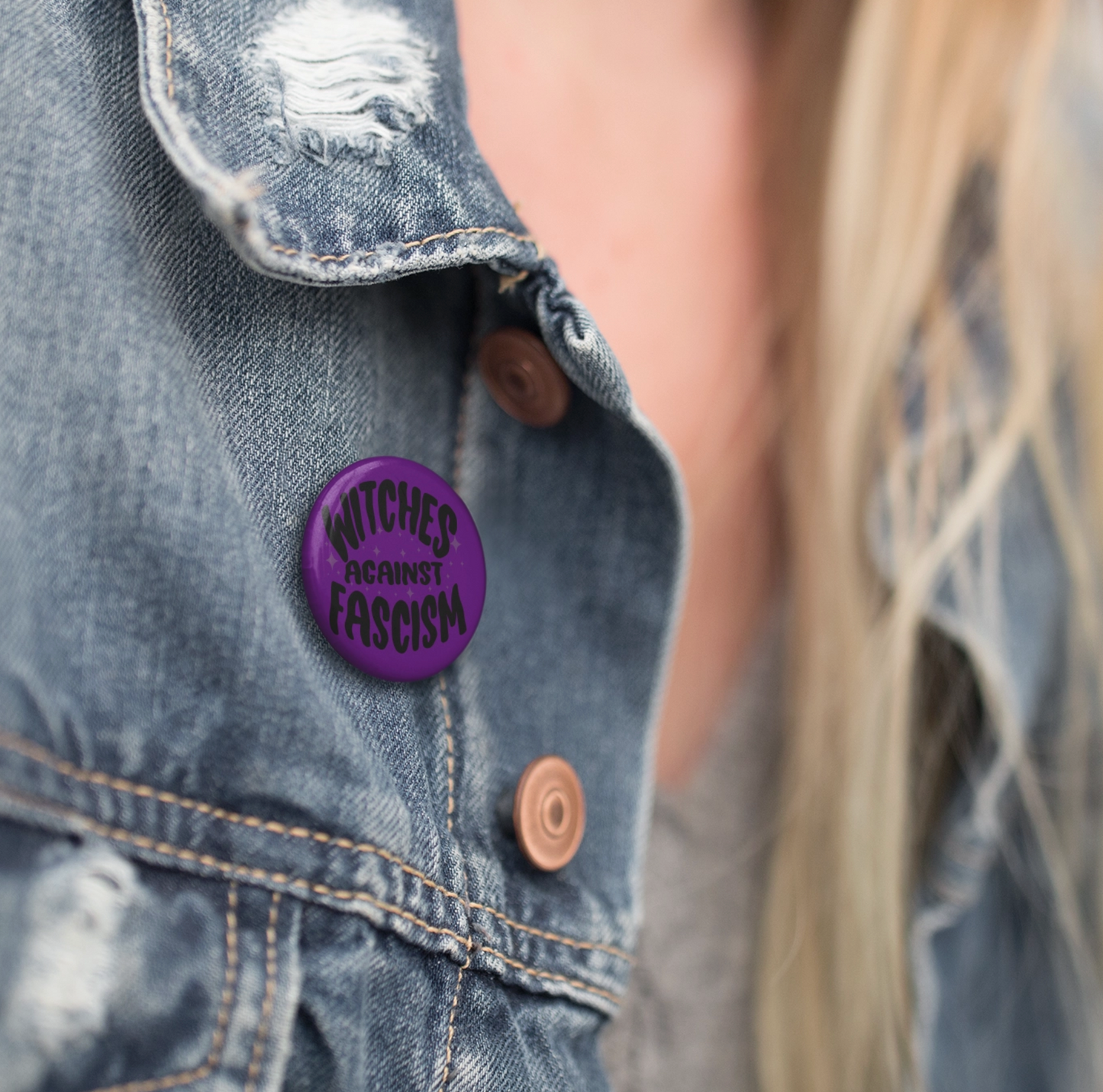Witches Against Fascism Button