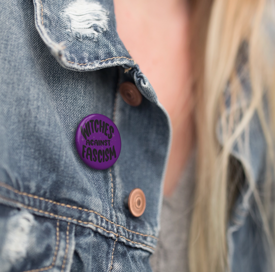 Witches Against Fascism Button
