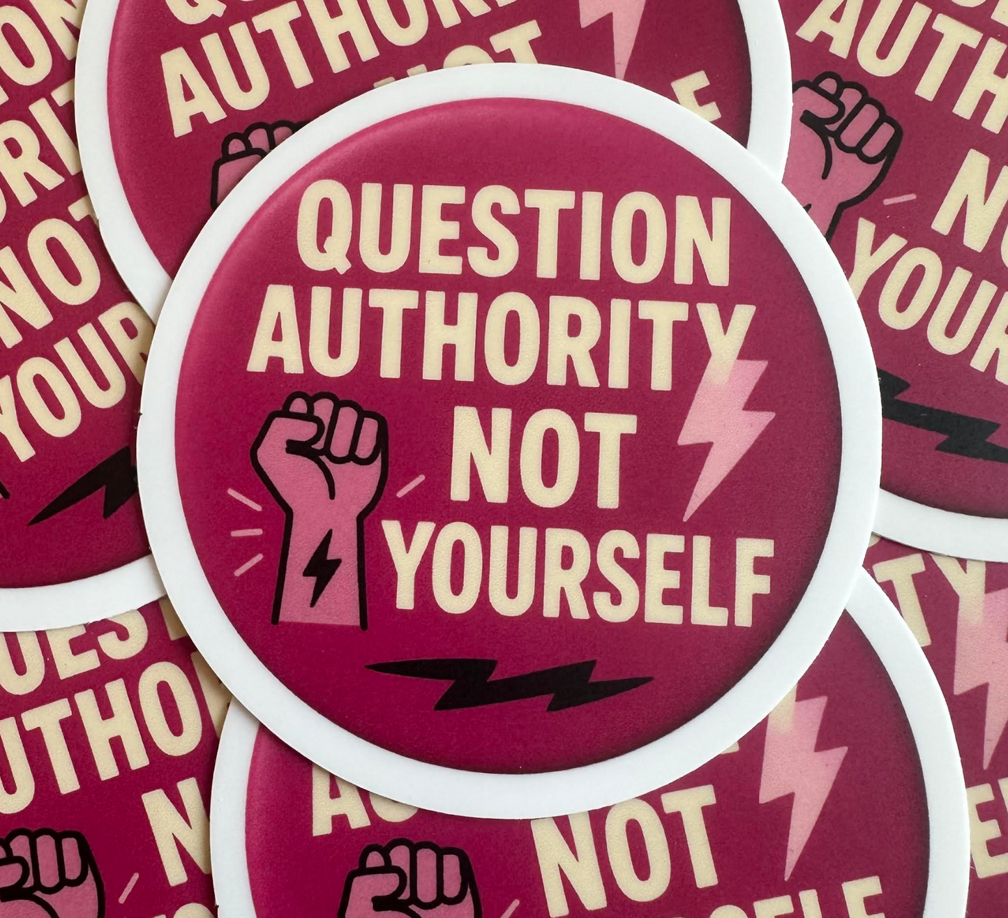 Question Authority Not Yourself Sticker