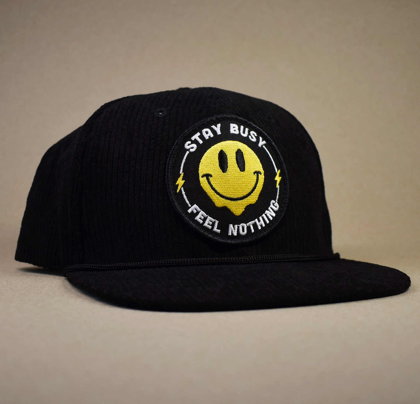 Stay Busy Feel Nothing Corduroy Adjustable Snapback Hat