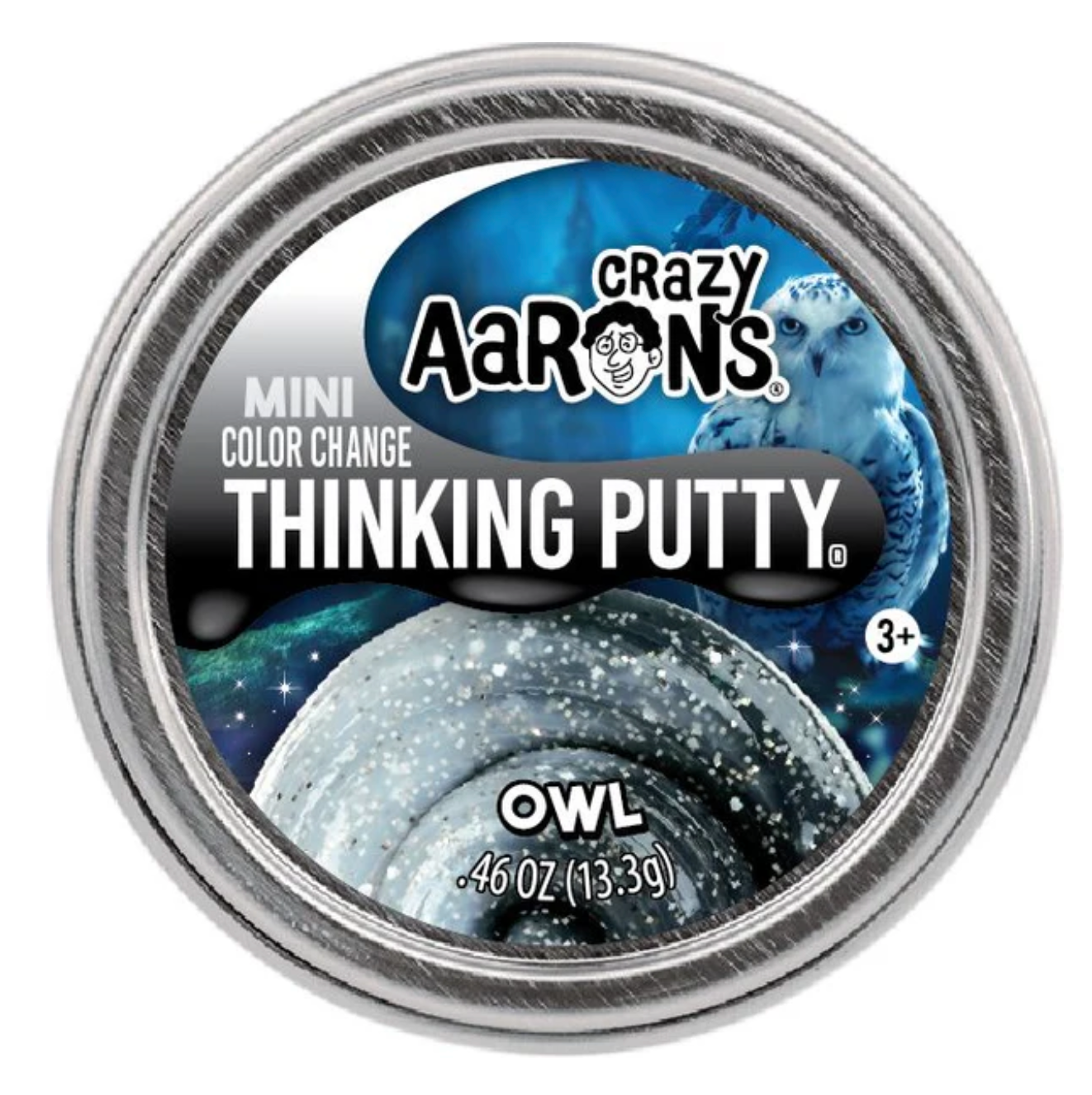 Mini Owl Thinking Putty 2'' Tin