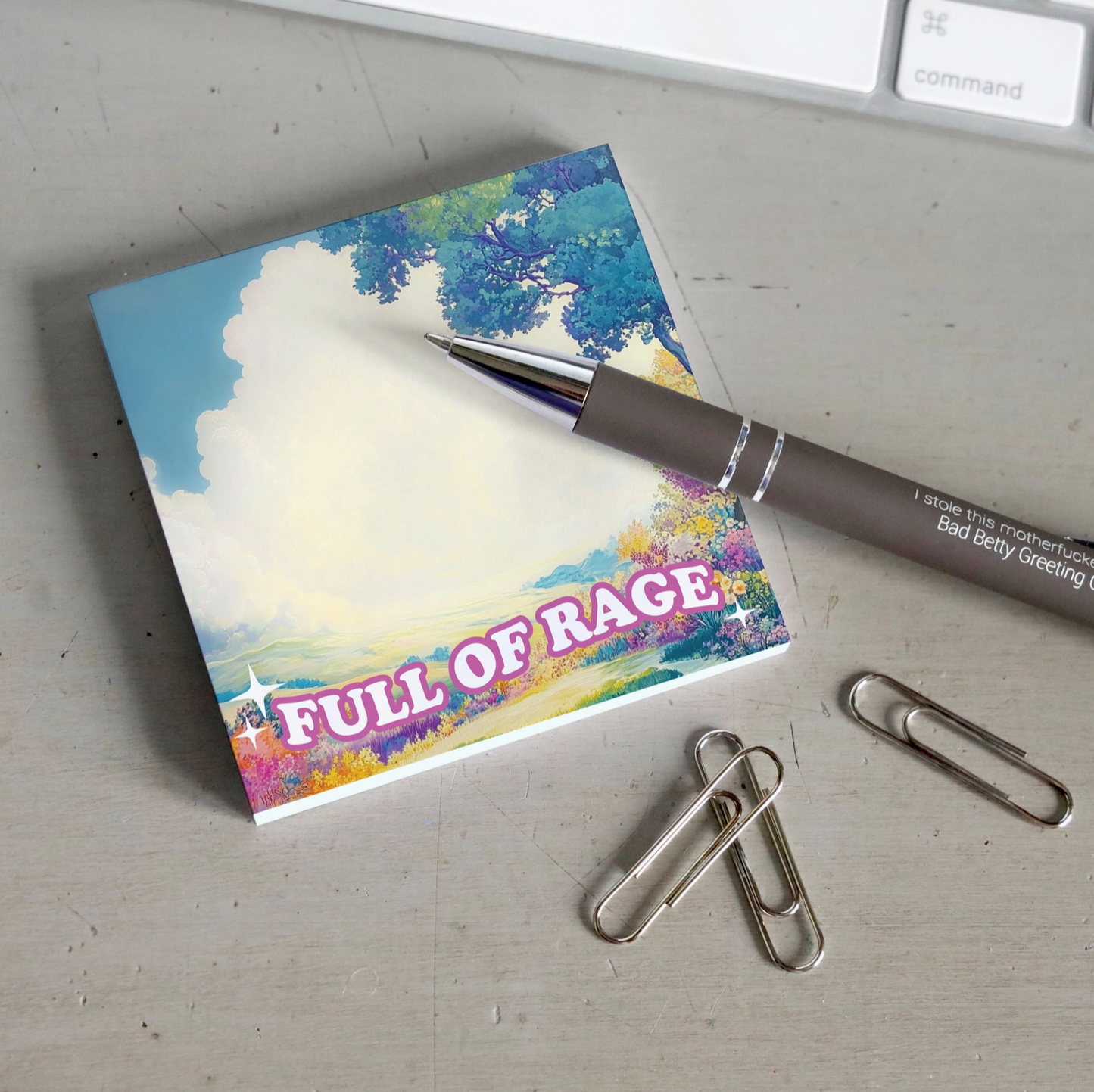 Full Of Rage Sticky Notepad