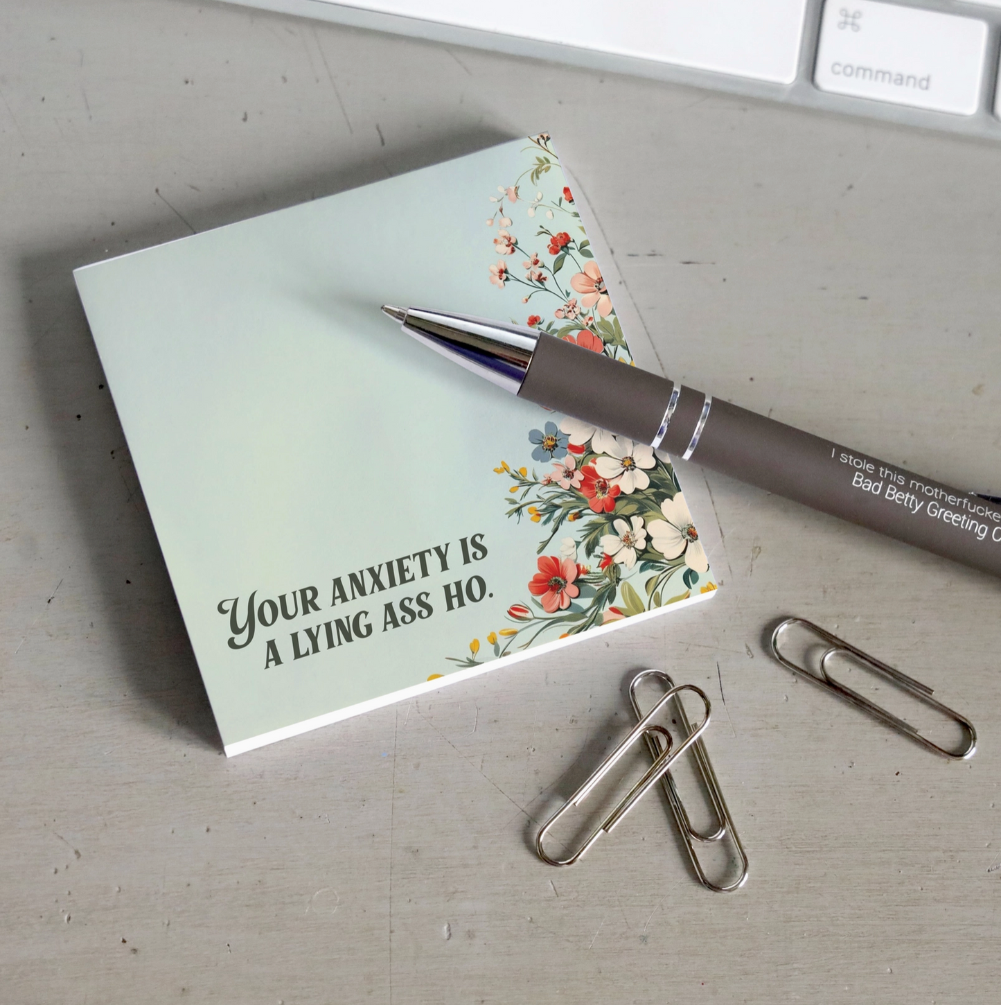 Your Anxiety Is A Lying Ass Ho Sticky Notepad