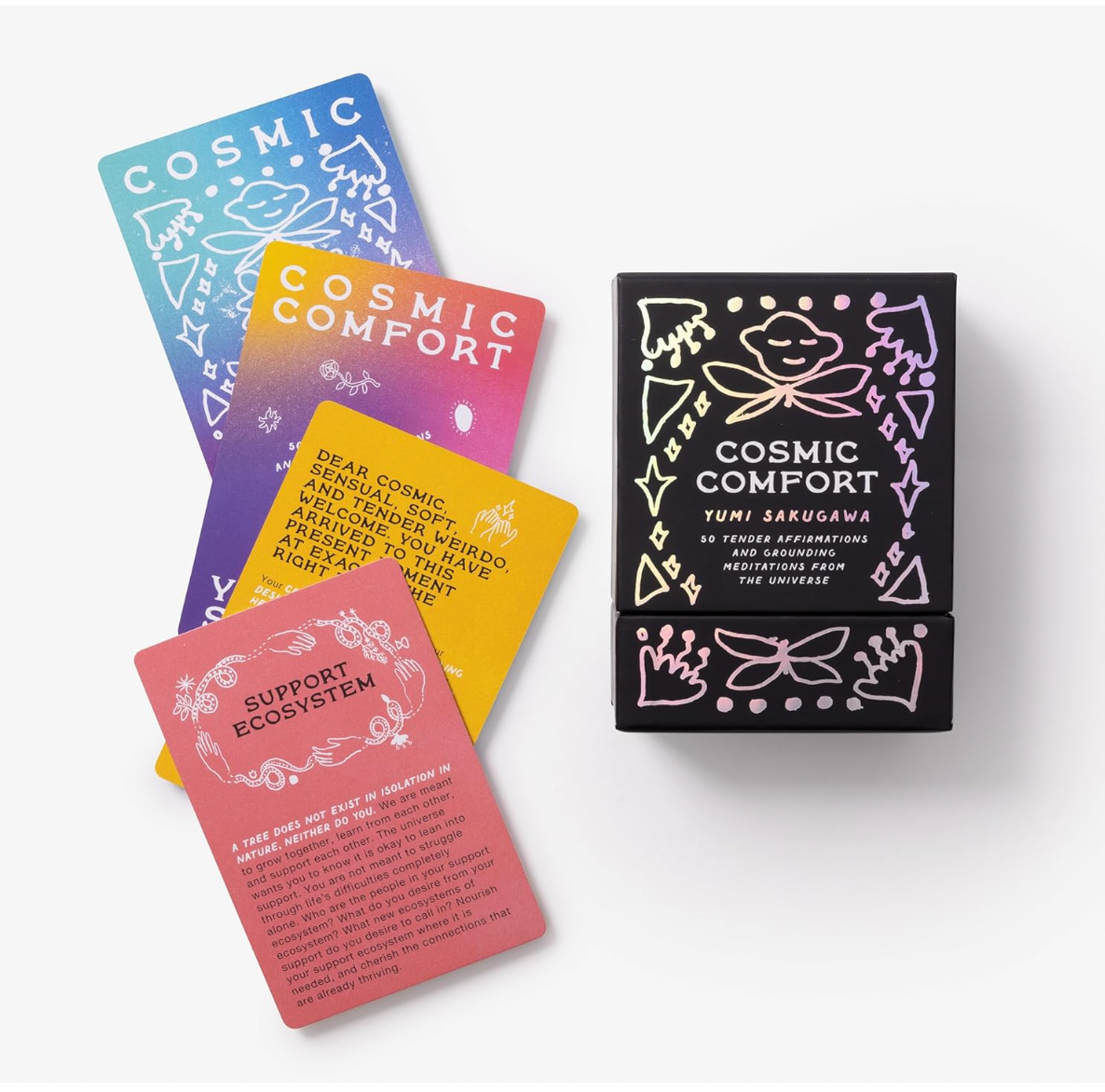 Cosmic Comfort: 50 Tender Affirmations and Grounding Meditations from the Universe: Meditation Cards