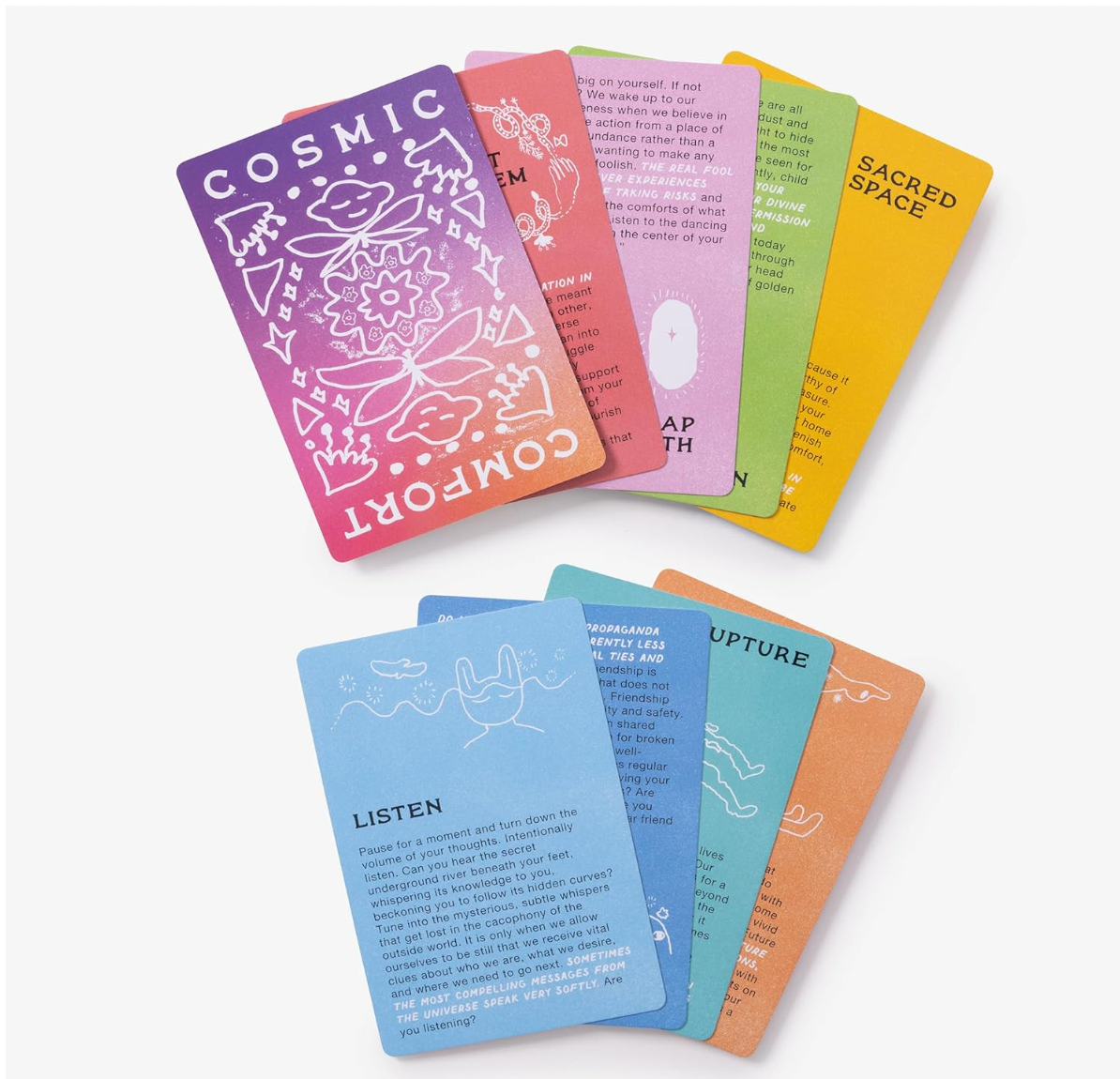 Cosmic Comfort: 50 Tender Affirmations and Grounding Meditations from the Universe: Meditation Cards