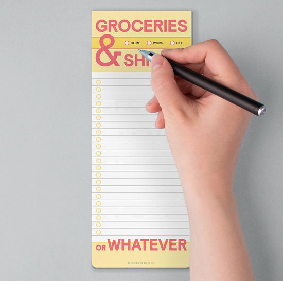 Groceries & Shit  Make-A-List Notepad