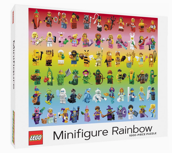 Lego Minifigure Rainbow 1000-Piece Puzzle