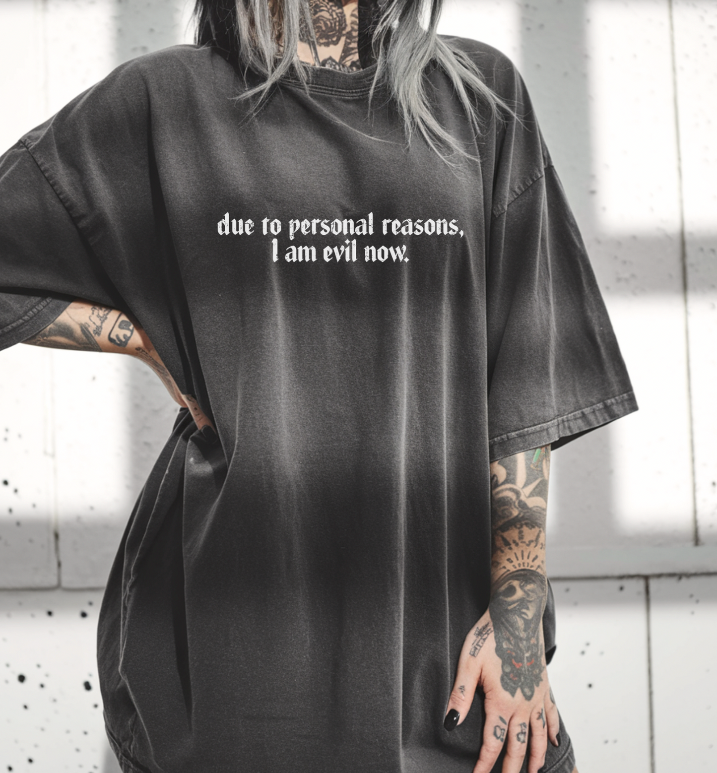 Due To Personal Reasons I am Evil Now Unisex Tee