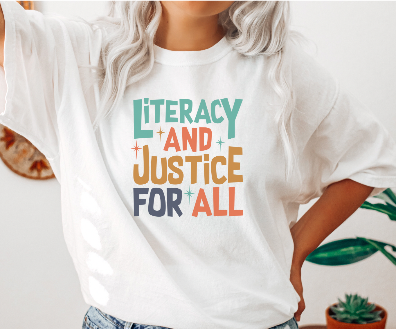 Literacy And Justice For All Unisex Tee