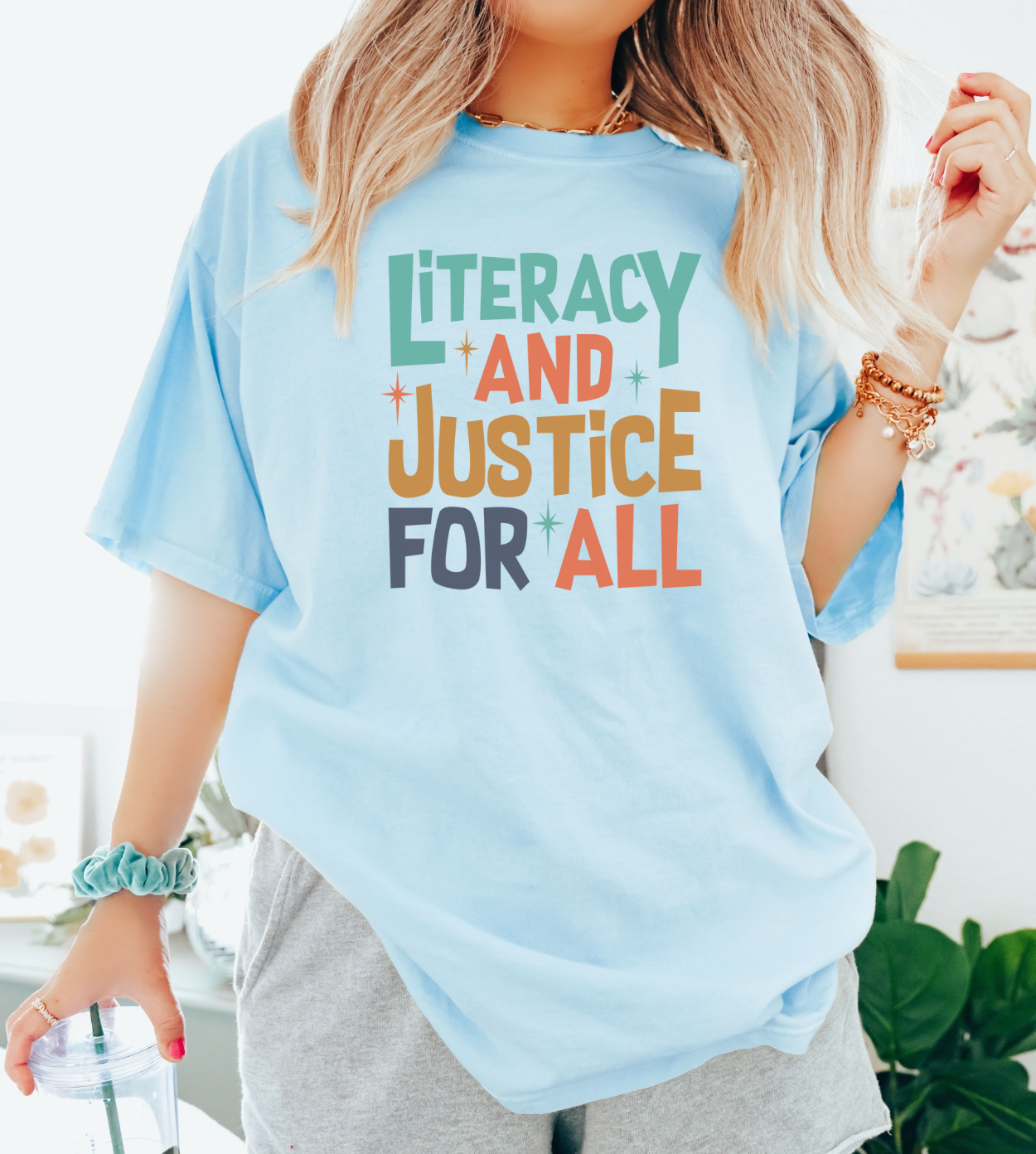 Literacy And Justice For All Unisex Tee