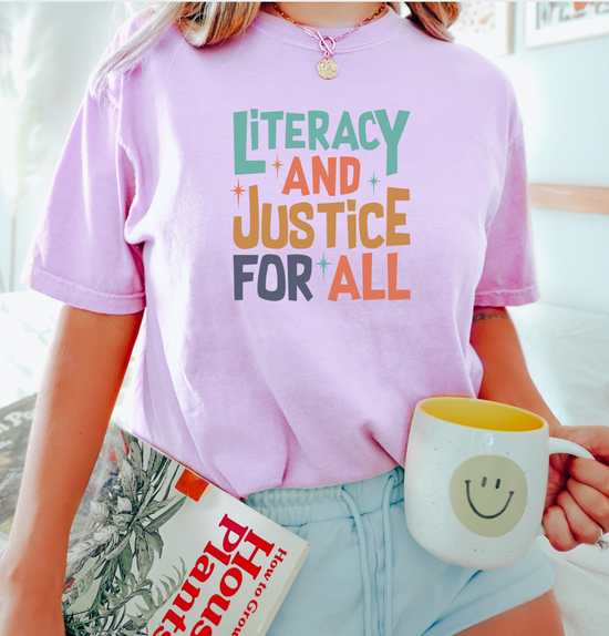 Literacy And Justice For All Unisex Tee