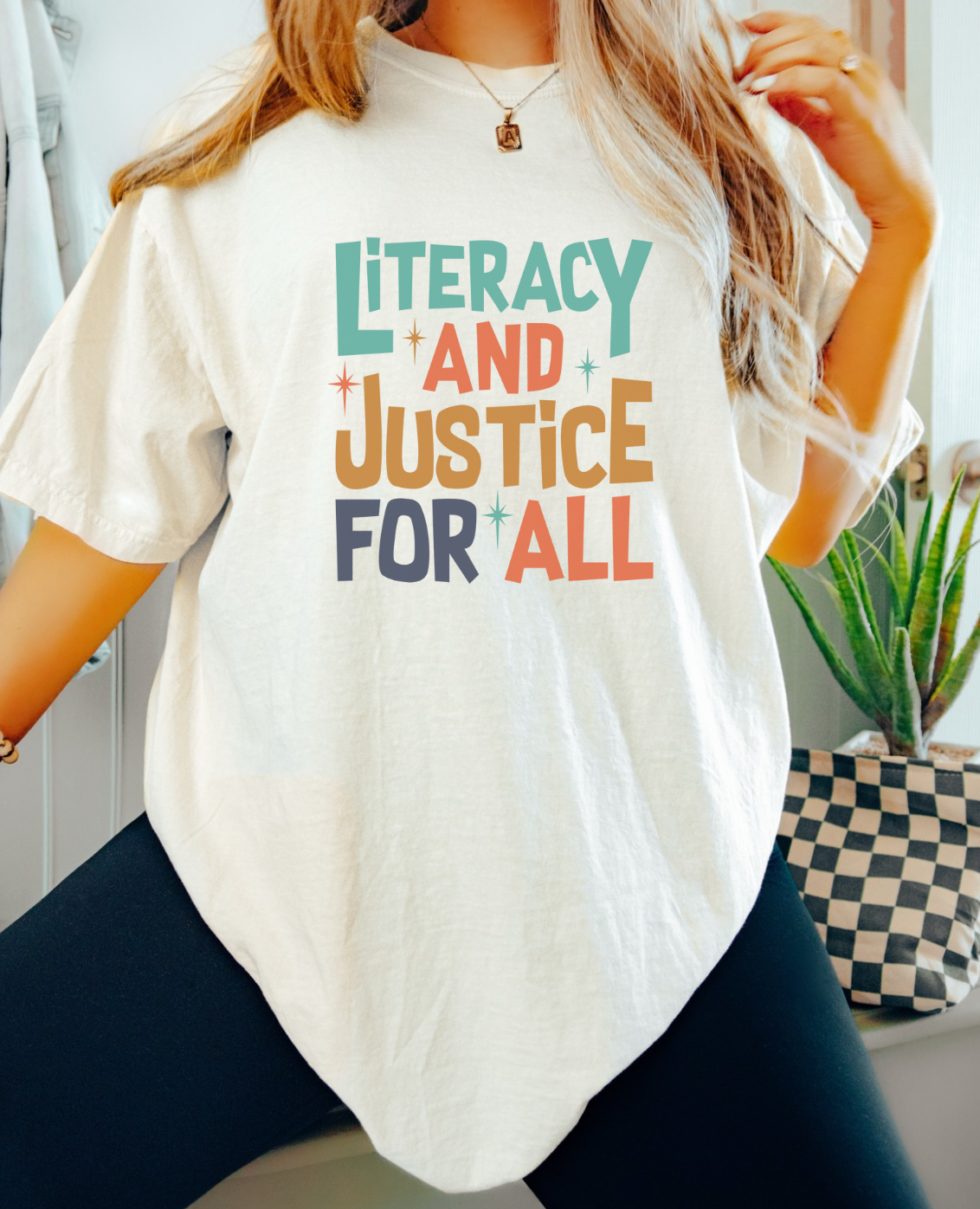 Literacy And Justice For All Unisex Tee