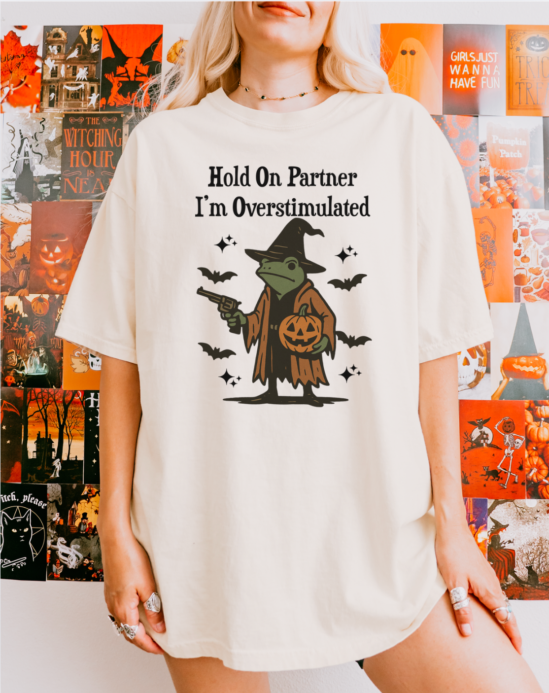 Hold On Partner, I'm Overstimulated Unisex Tee