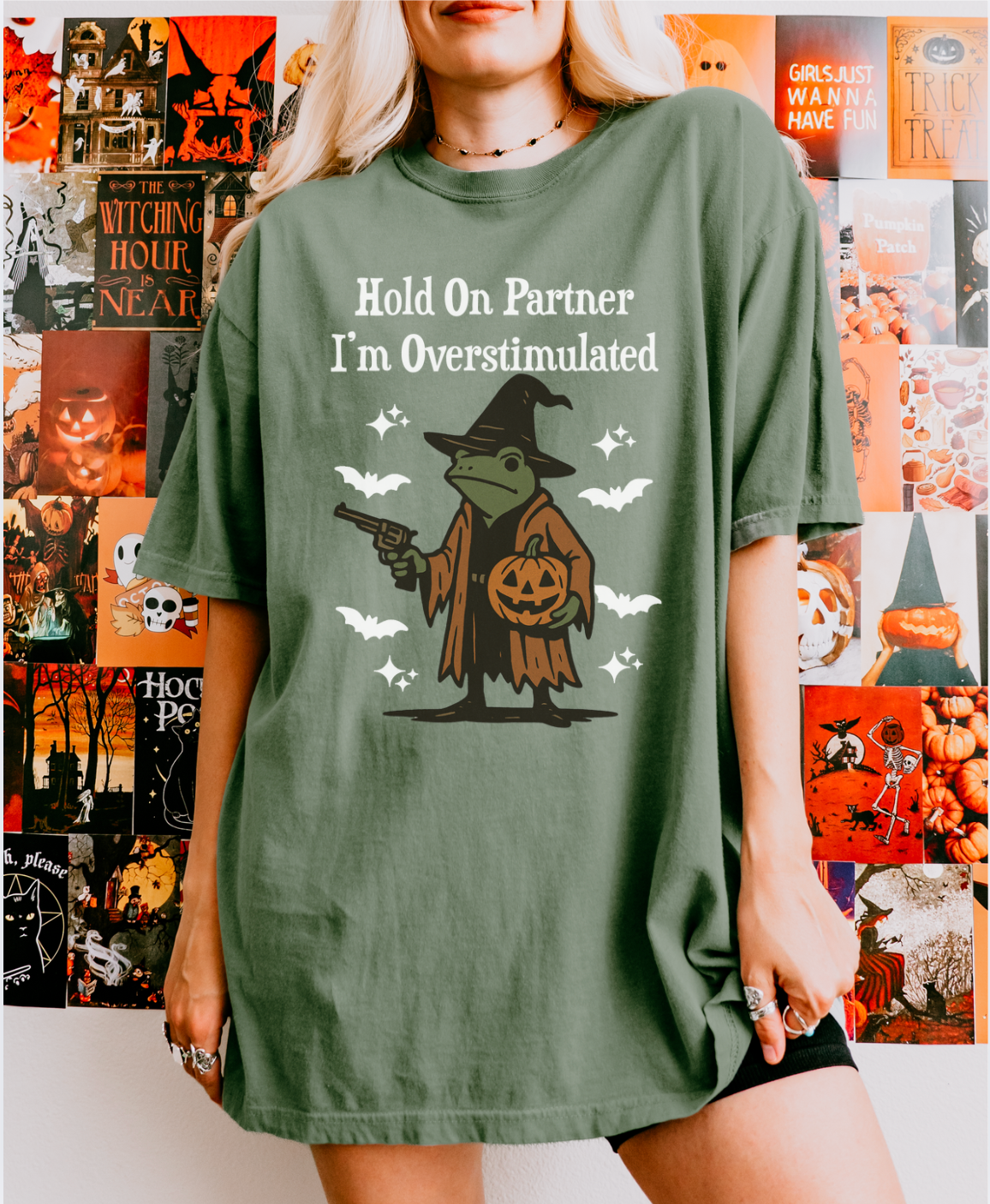 Hold On Partner, I'm Overstimulated Unisex Tee